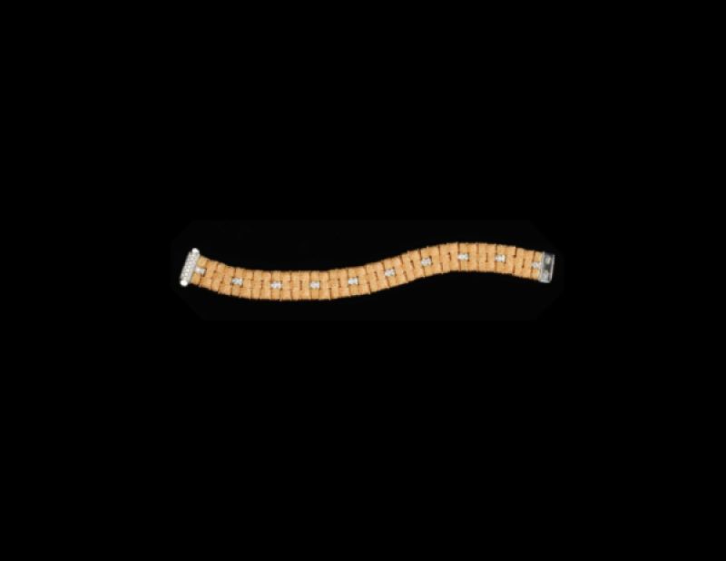 Round-cut Diamond Bracelet, 18k yellow gold