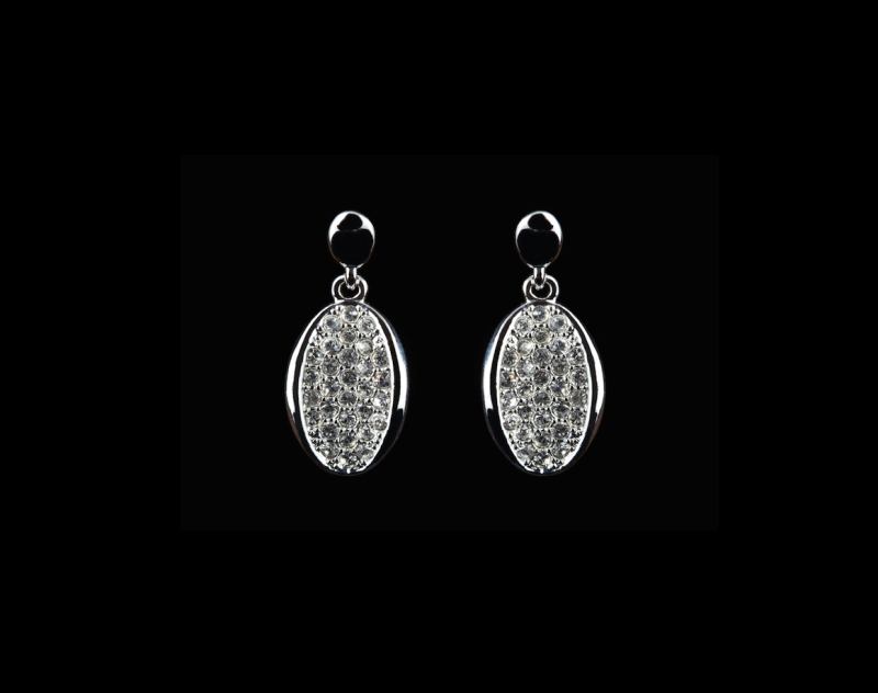 Brilliant-Cut White Diamond Earrings, 18k white gold