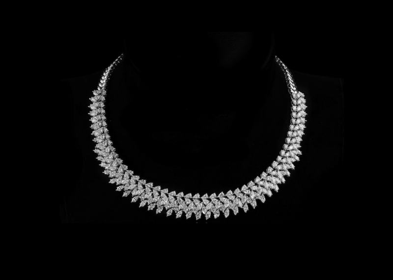 White Diamond Necklace, 18k white gold