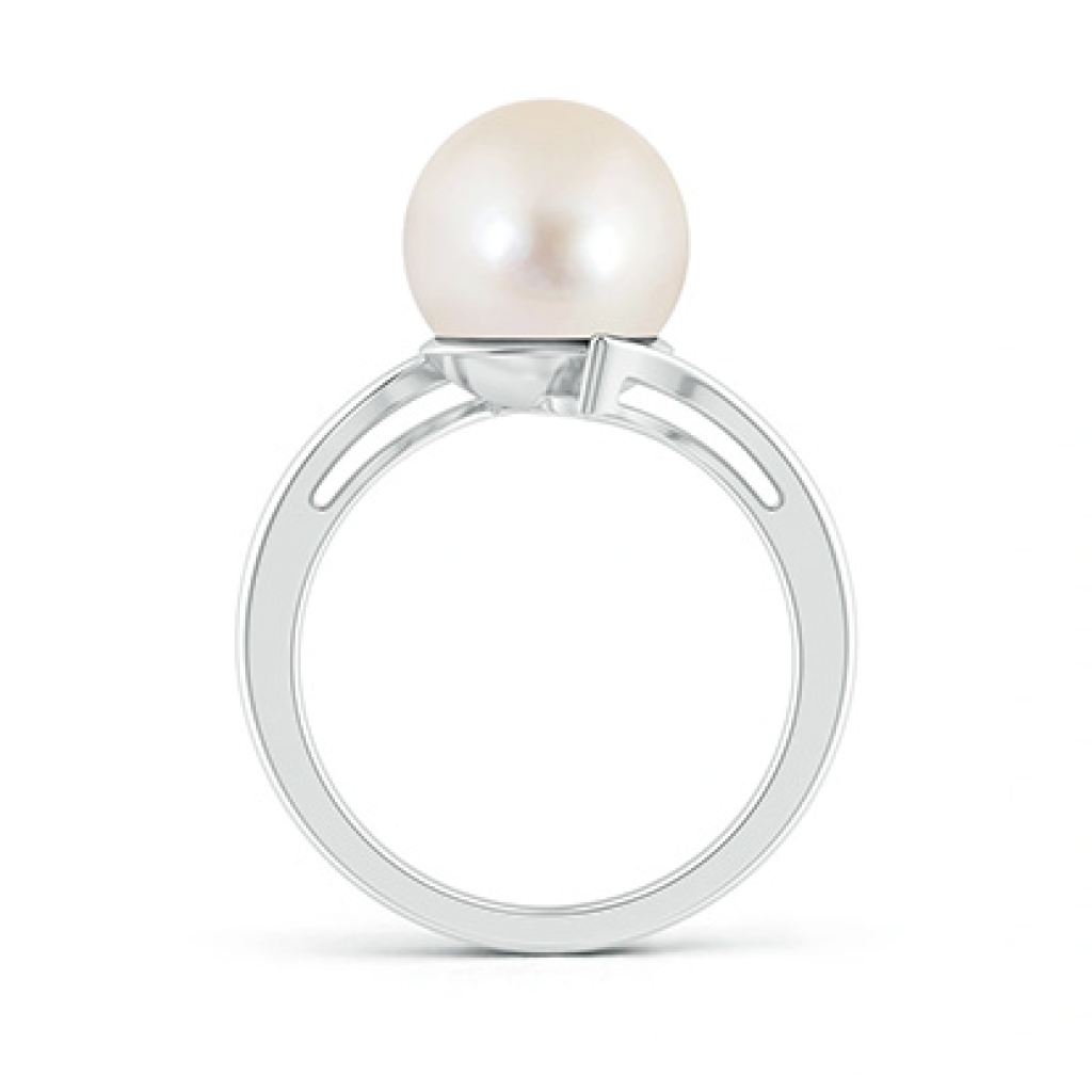 Seed Freshwater Pearl and Diamond Ring