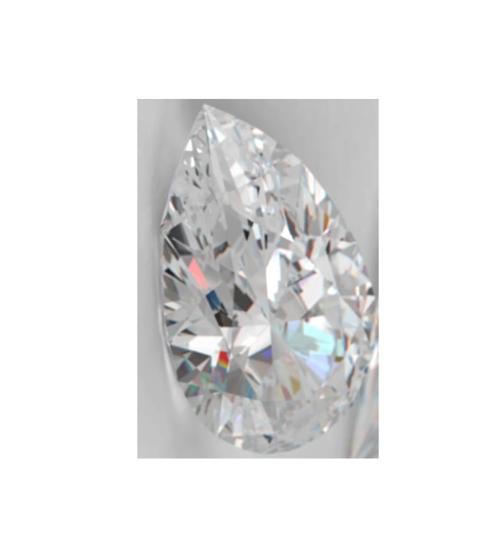 Pear-cut Loose Diamond Stone, Colour: Colourless