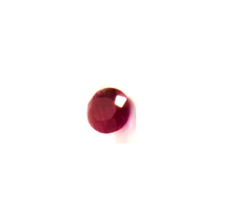 Round-cut Loose Ruby stone, Colour: Red