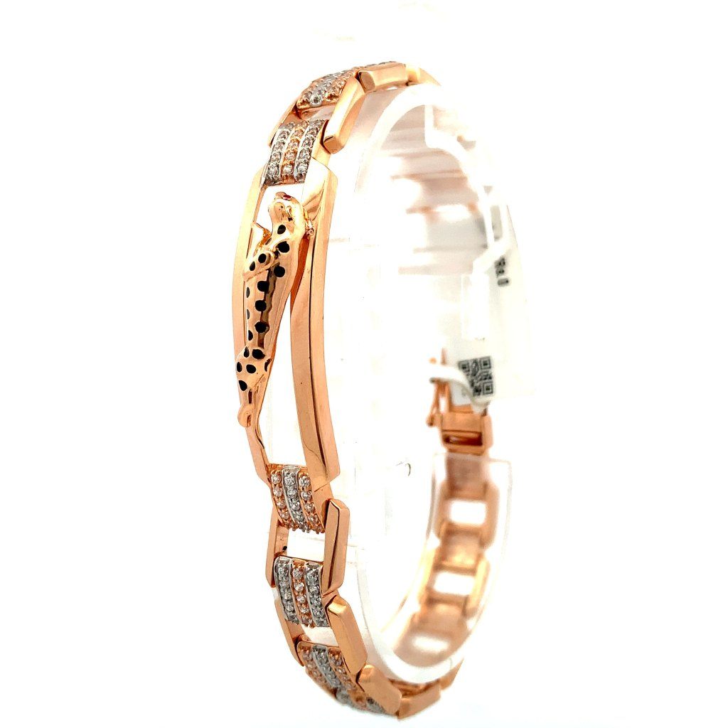 Rose Gold Leopard Gents Bracelet