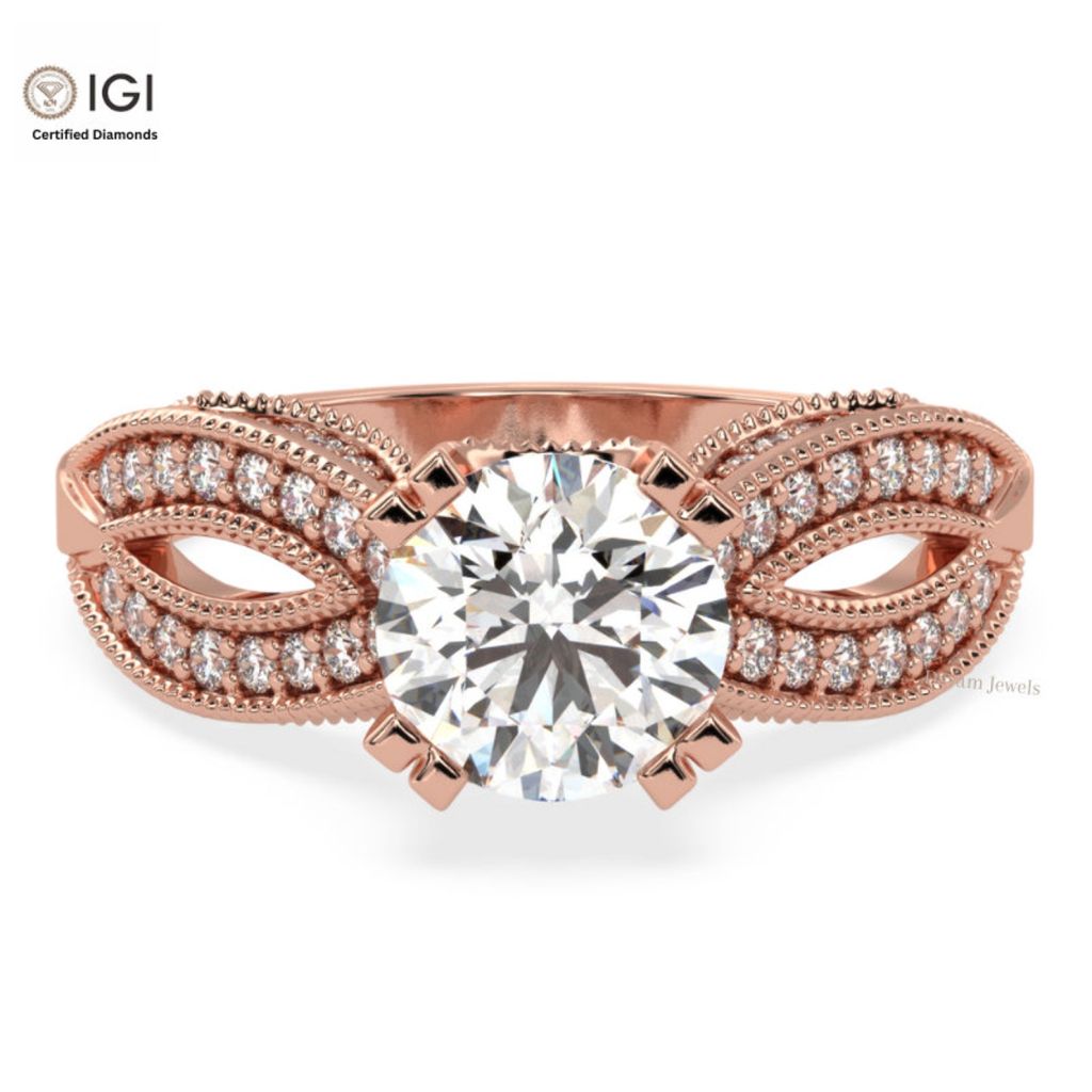 Engagement Wedding Solitaire Womens Ring 