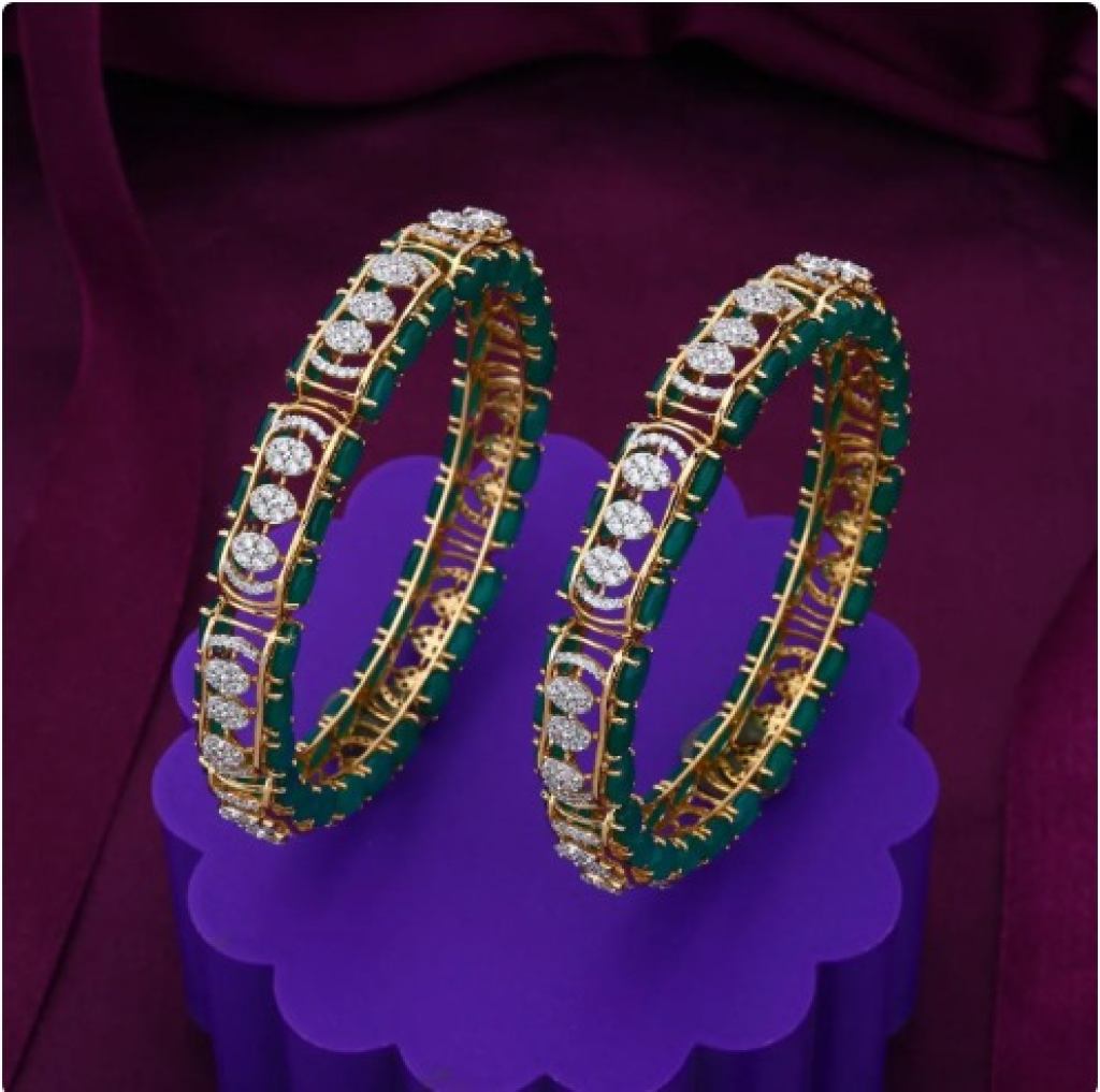 The Celestial Blush Bangle – Rose Gold Finish