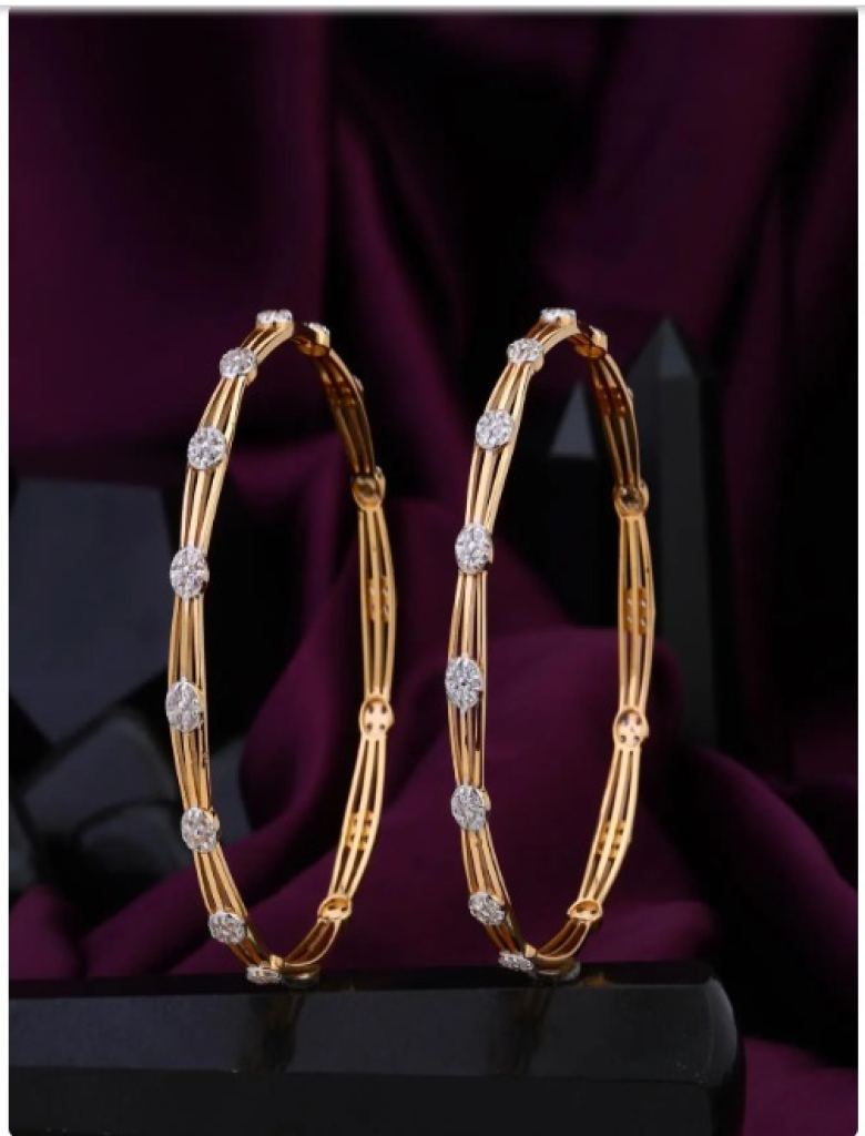 The Rose Glow Bangle  Rose Gold Finish