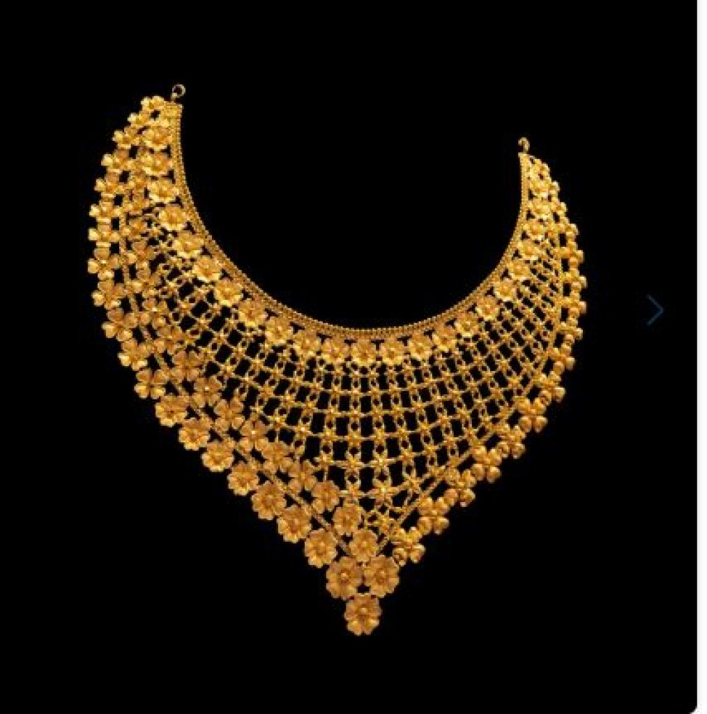 Royal Elegant Antique Gold Temple Choker Necklace