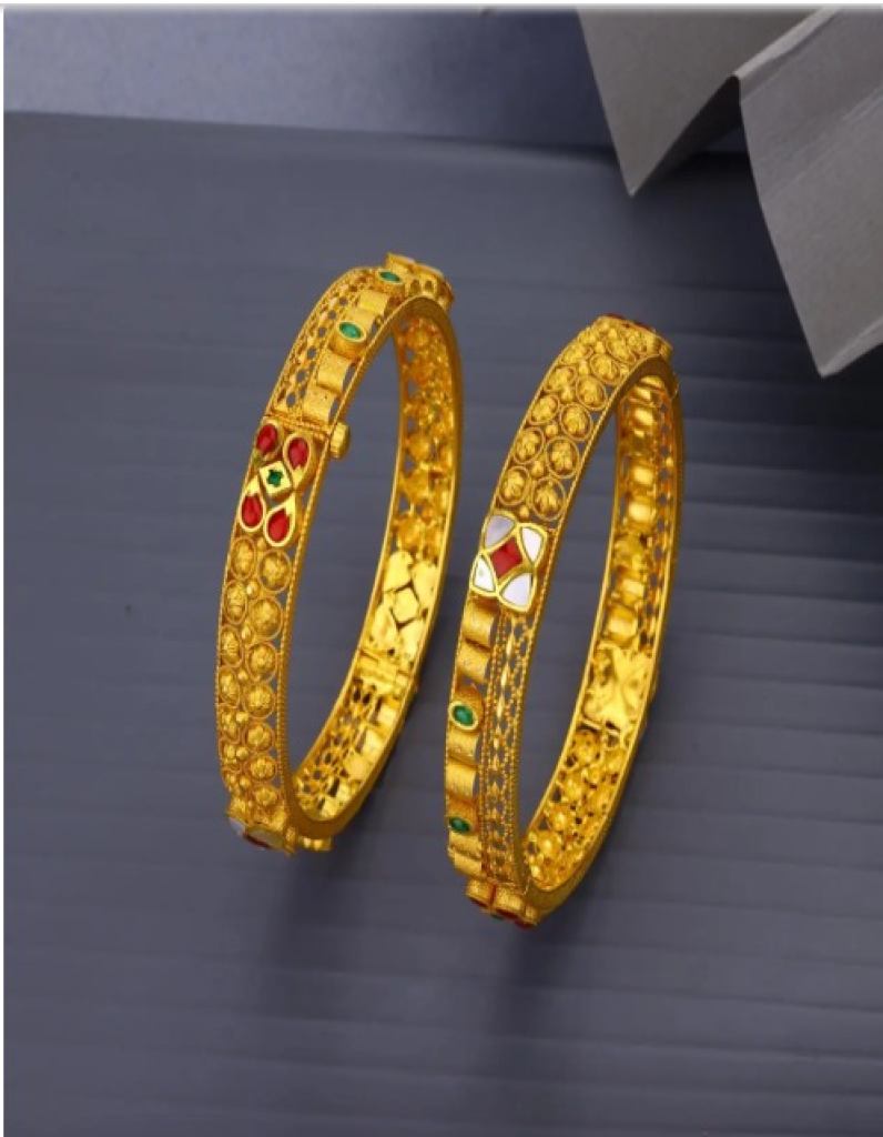 The Rani Roop Bangle  Antique Gold Finish