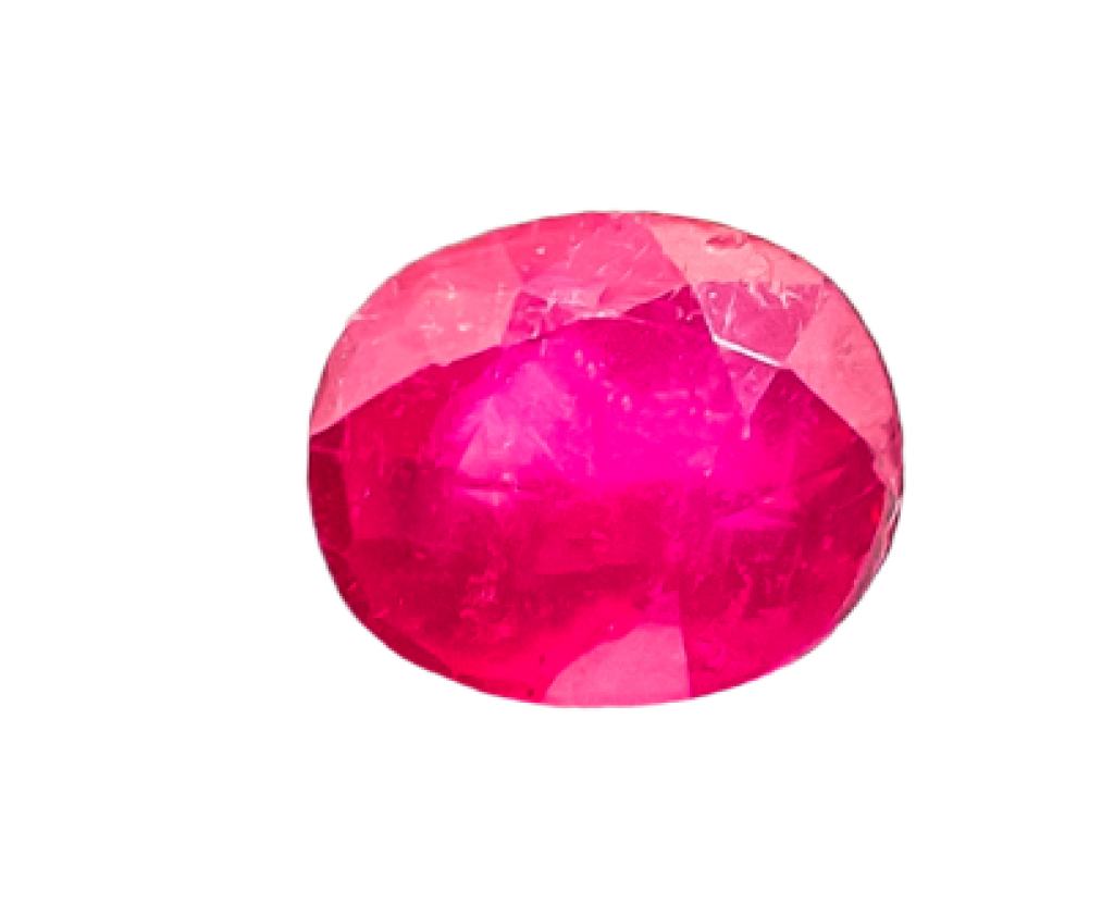 Genuine Oval-Cut Radiant Ruby Gemstone