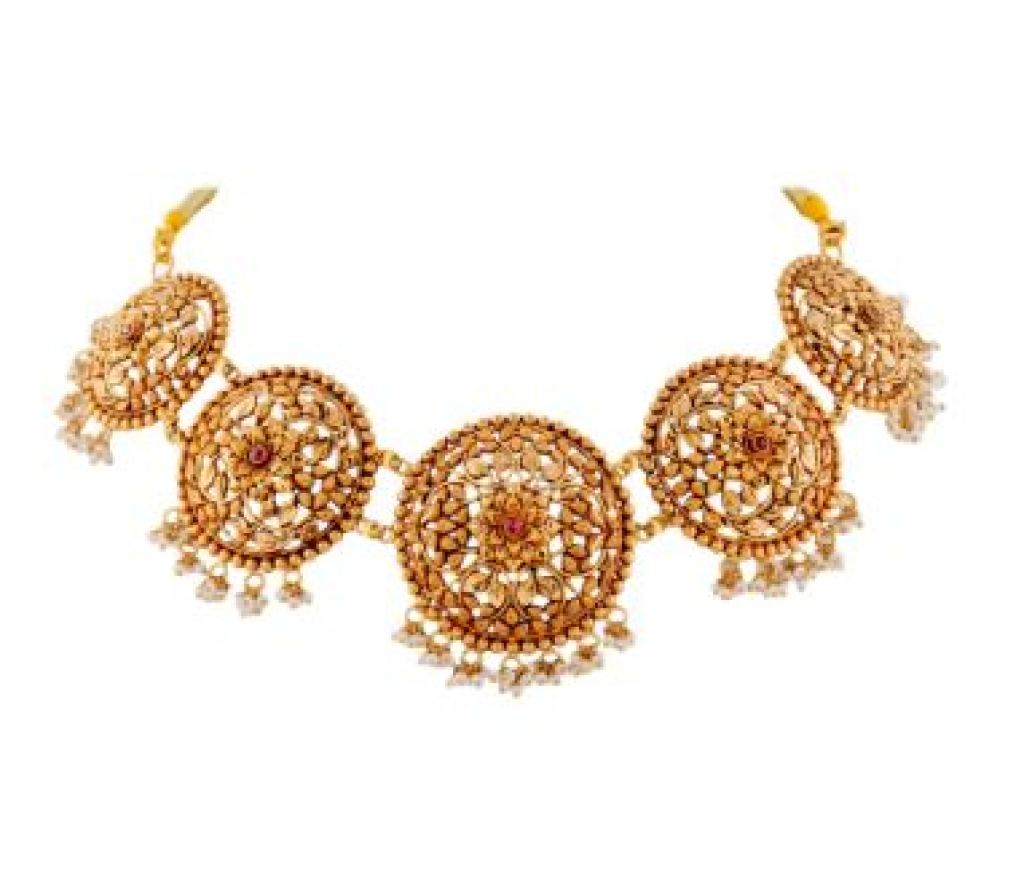 Traditional Temple Jewelry Design Royal Antique Gold Necklace