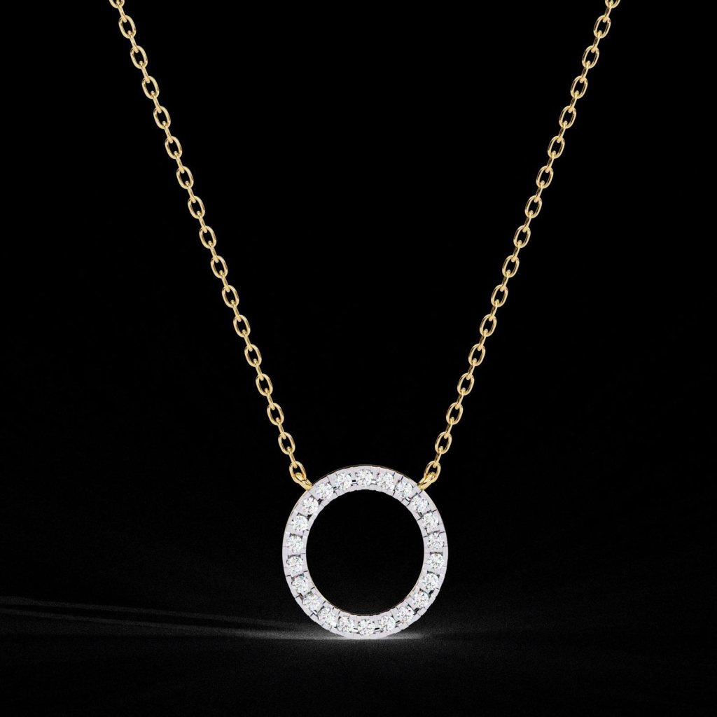 Round Diamond Circle Style Pendant