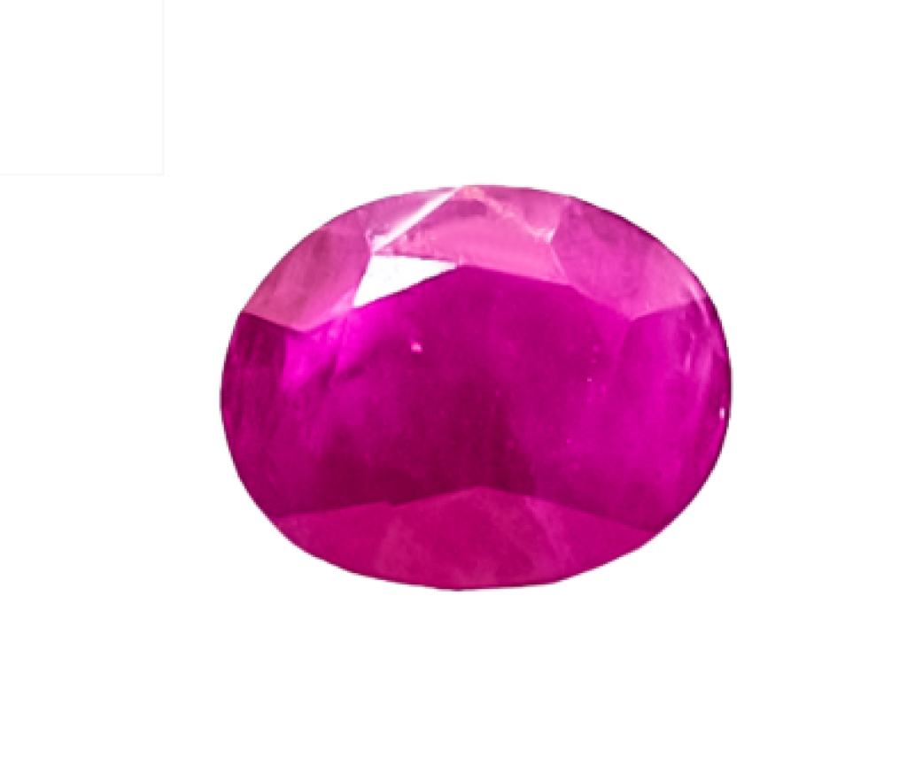 Certified Oval-Shaped Ruby Gemstone