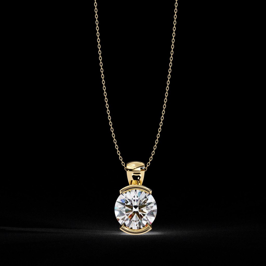 Brilliant Round Cut Solitaire Pendant