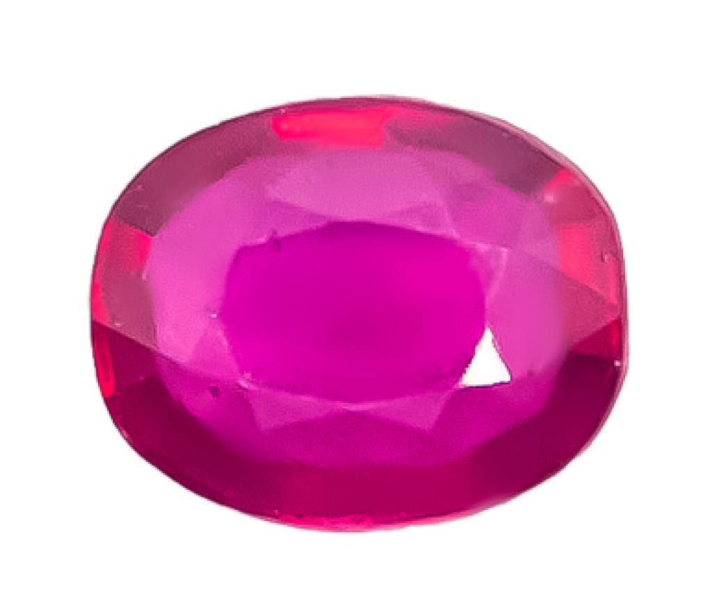 Oval-Shaped Ruby Gemstone