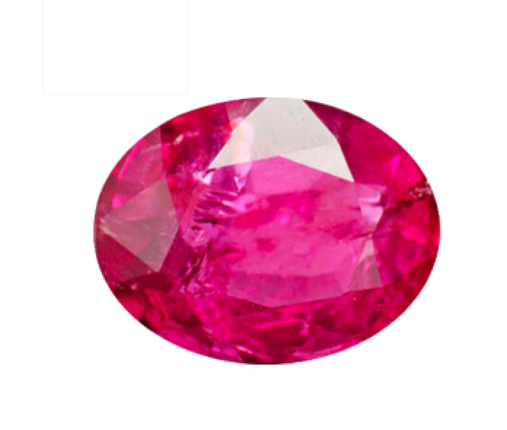 Oval-Shaped Ruby Gemstone