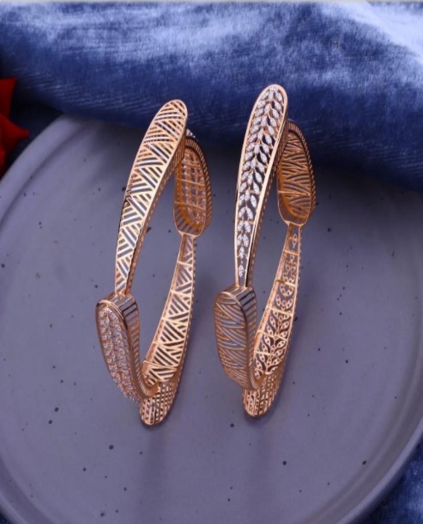 The Golden Mirage Bangle  Gold Finish