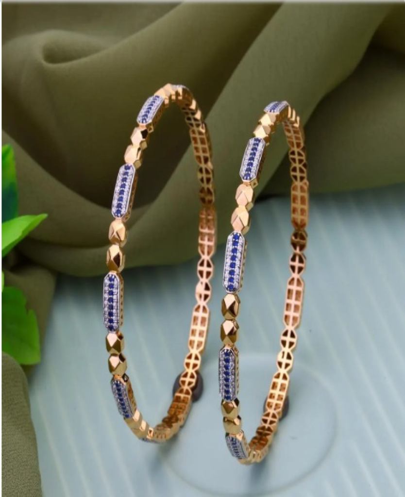 The Golden Radiance Bangle  Gold Finish