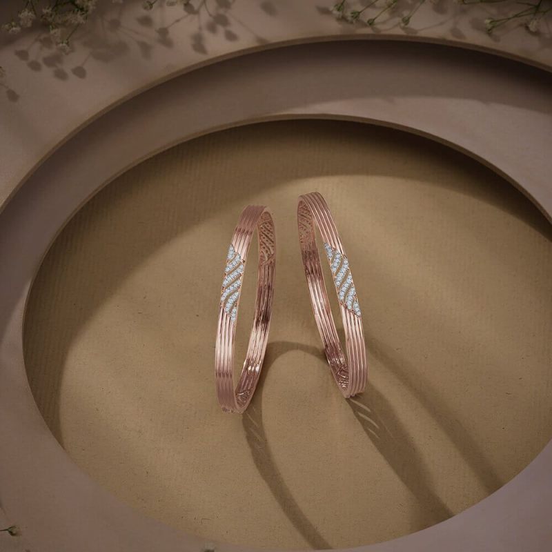 The Regal Dawn Bangle Gold Finish