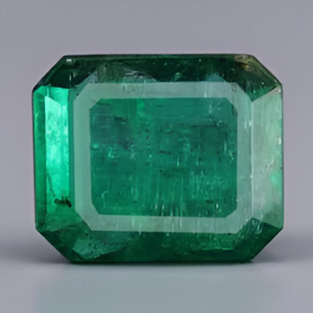 Stunning Emerald-Cut Natural Emerald a Rich Green