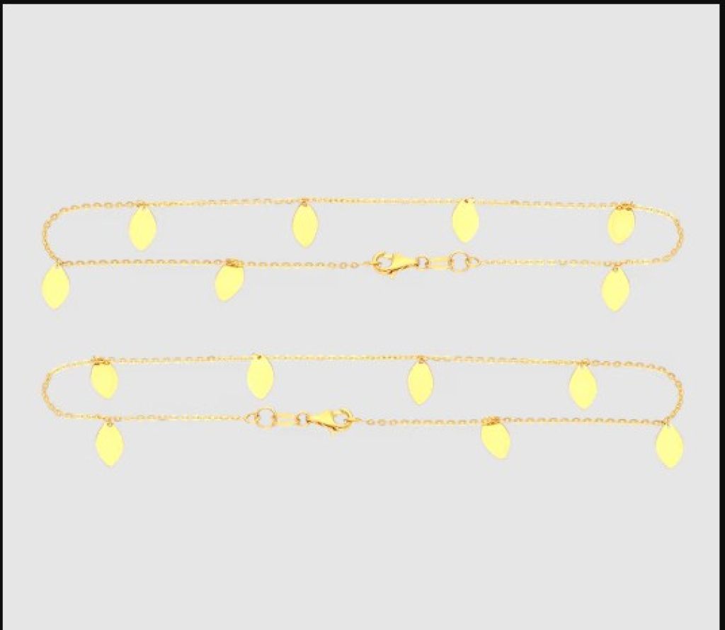 Trendy Light Weight Gold Anklets