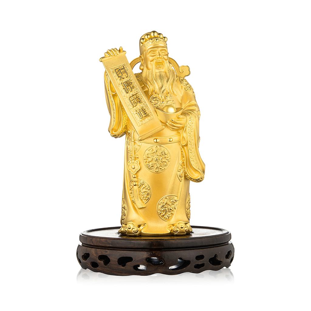 God of Wealth Solid Gold Figurine