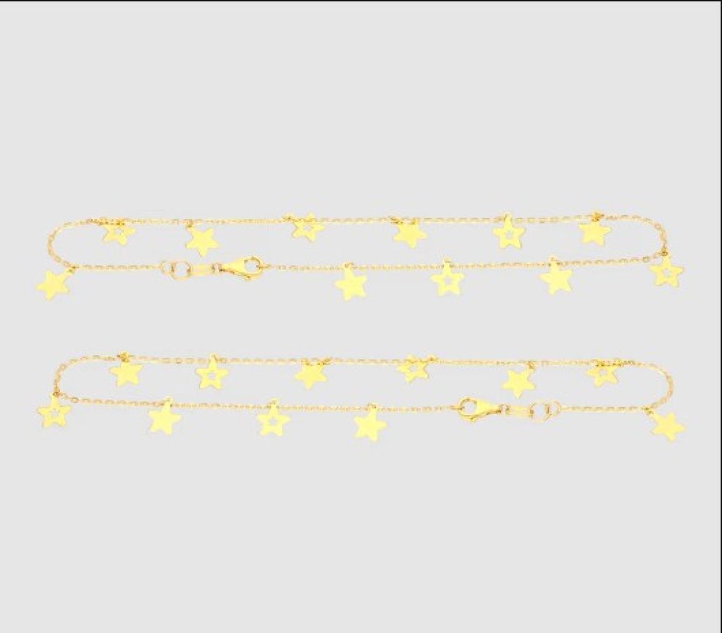 Star Themed Gold Anklet