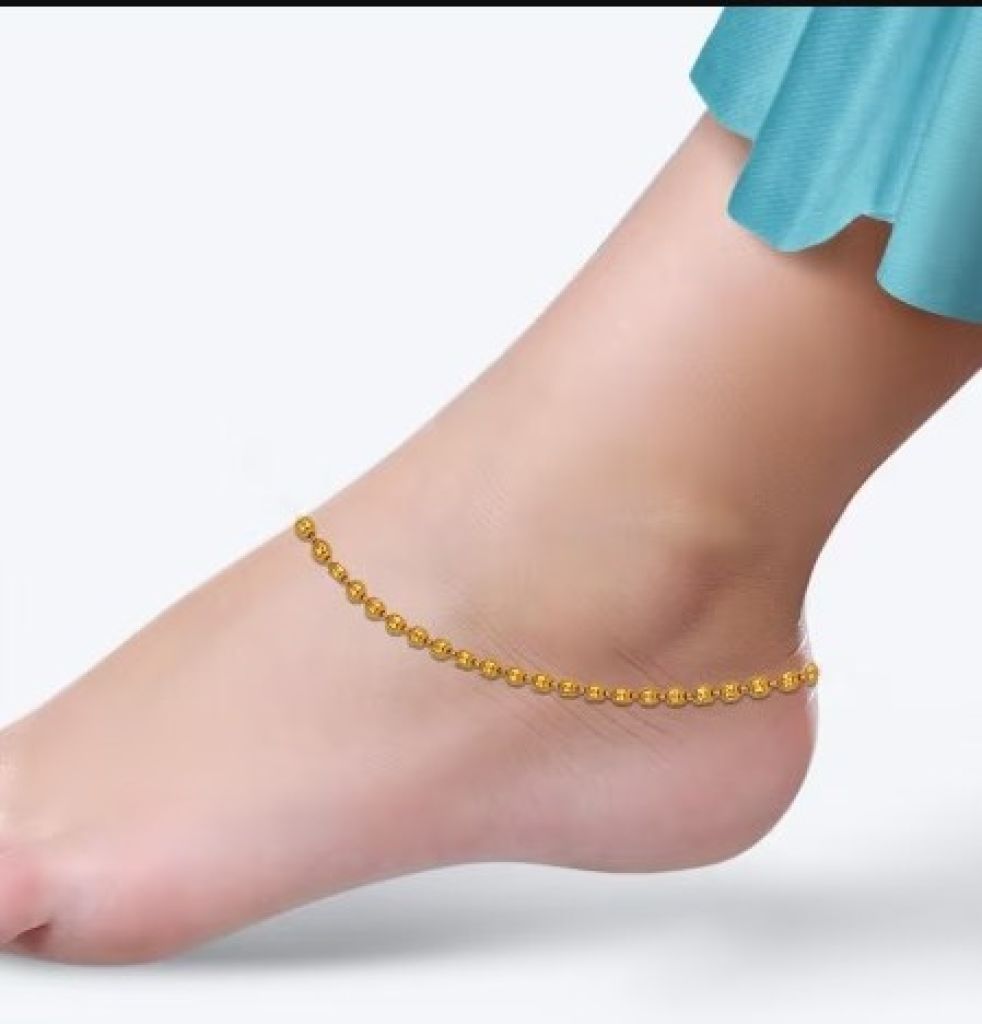 Mini Gold Beaded Anklets