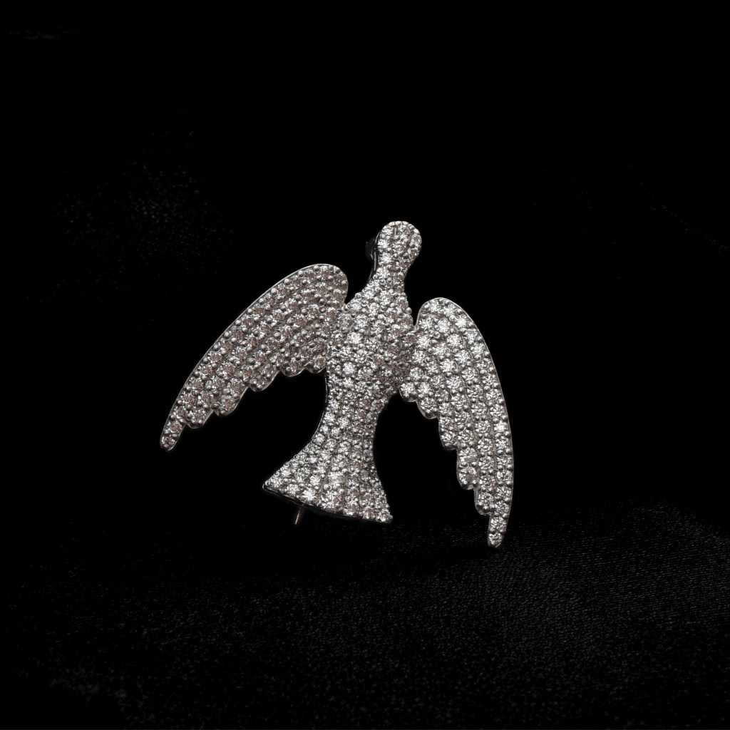 Unique Dove-Shaped Silver Brooch