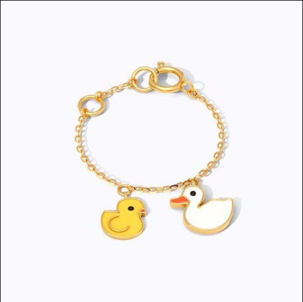 Chandlers Duck & Chick Gold Watch Charm