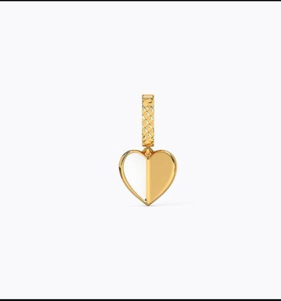 Pretty Heart Gold Charm Pendant