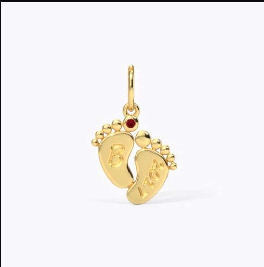 Baby Steps Personalised Gemstone Charm