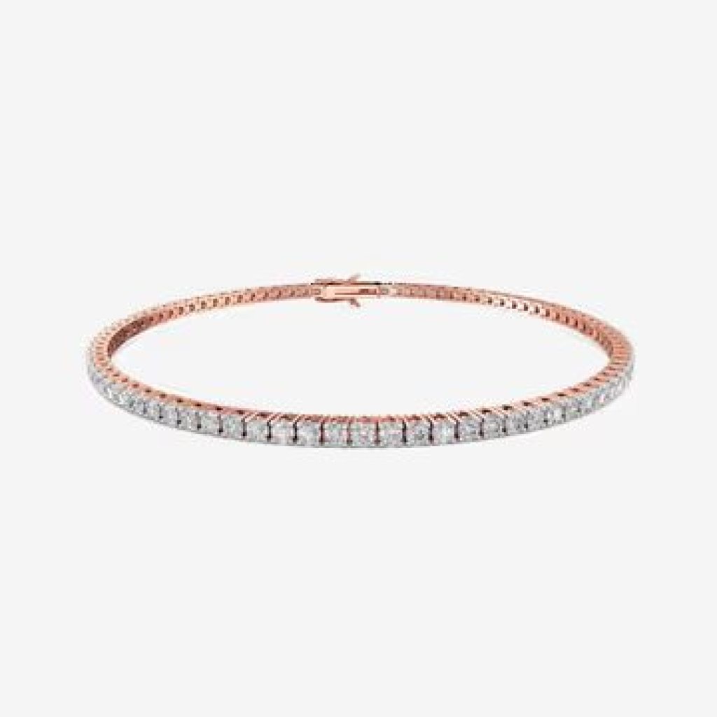 Rose-Gold Plated Classic Diamond Bracelet