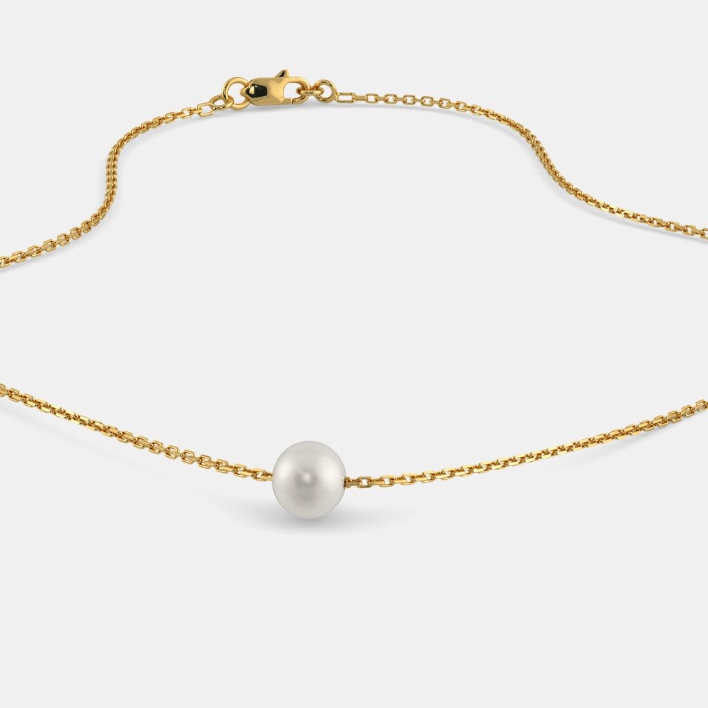 Elegant Single Pearl Gold-Plated Necklace
