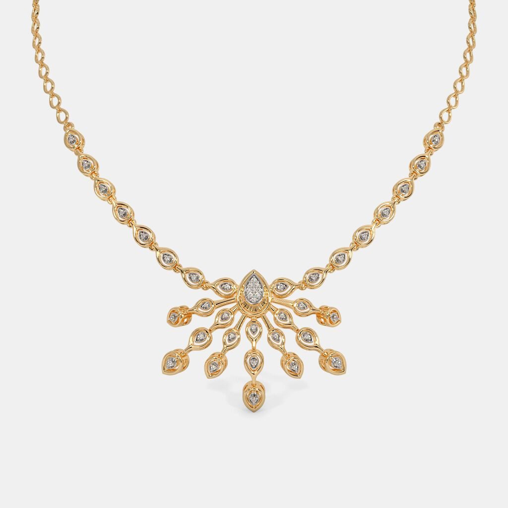 Radiant CZ Floral Burst Gold-Plated Necklace