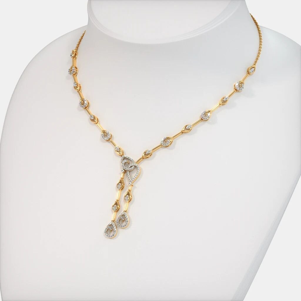 Dual-Drop Diamond Accent Y-Shaped Necklace