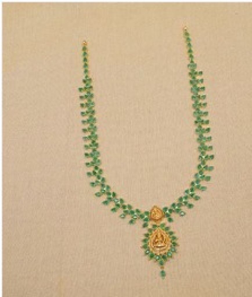 Gold Temple Pendant Necklace