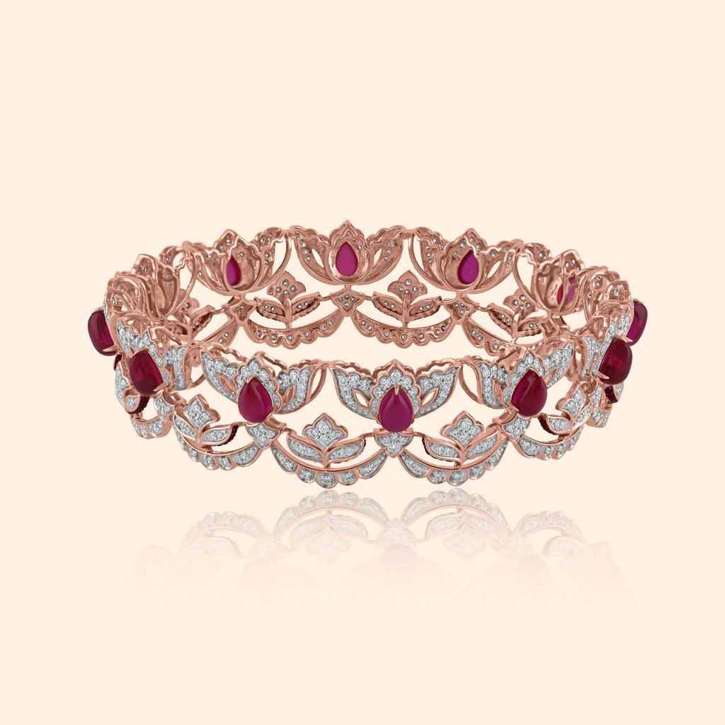 Berry Bloom Diamond Bangle