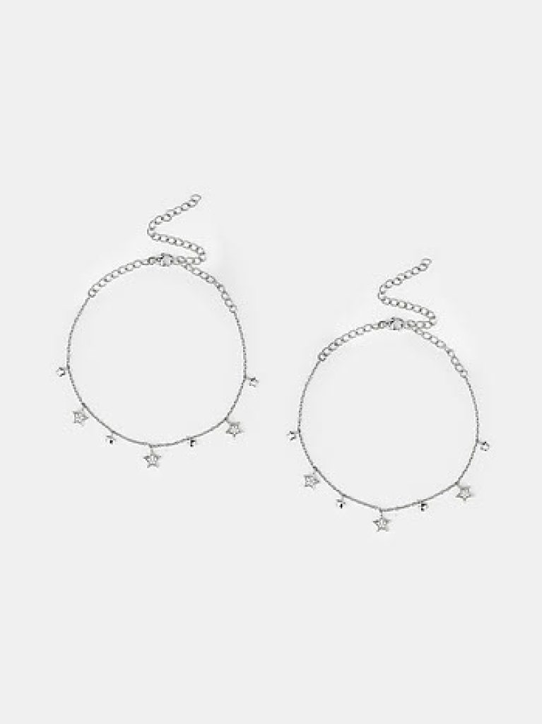 Stars Aligned Anklets in 925 Silver