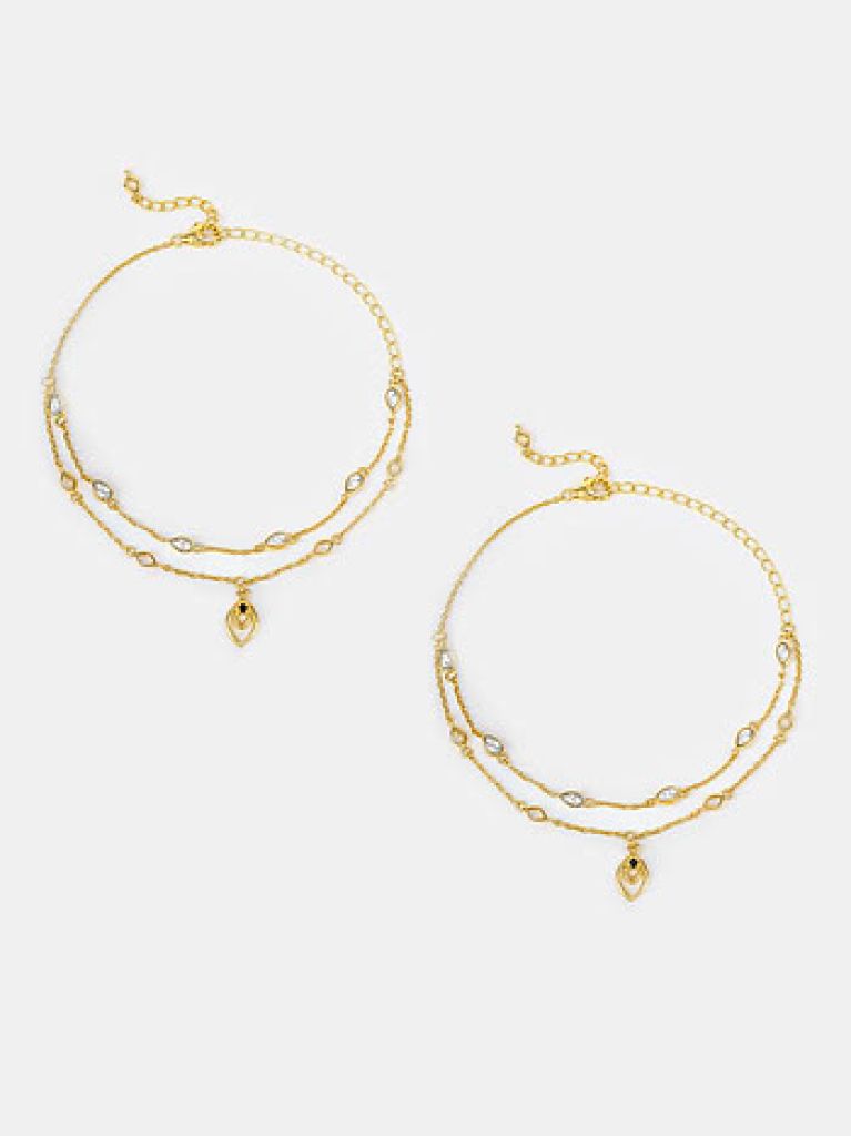 Golden Aura Dual-Layer Anklets
