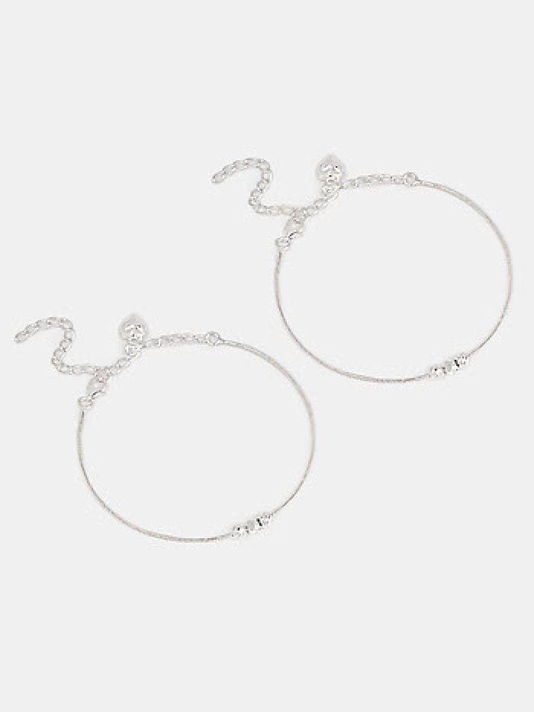Beaded Trail Anklets in 925 Silver