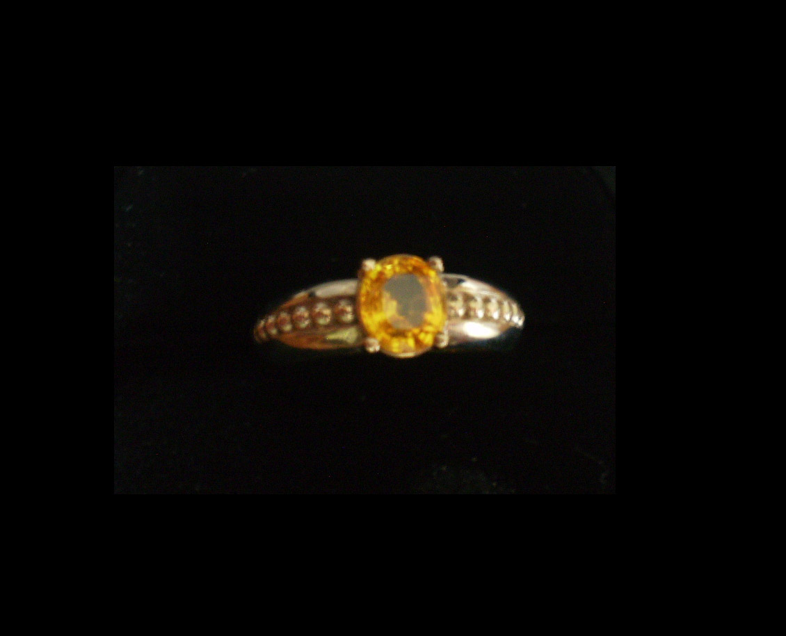 1.11ct Gold Sapphire Ring