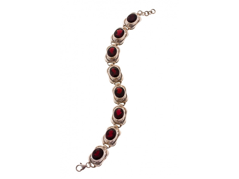 Ruby Oval Bracelet 18 k yellow gold