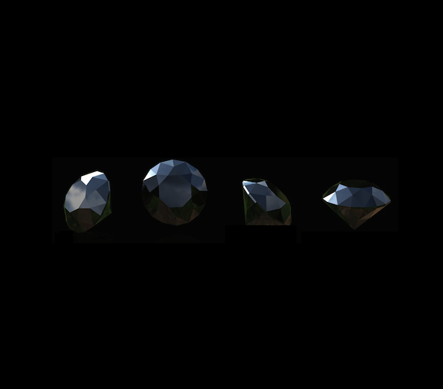 Princess-cut Loose Diamond Stone, Colour: Fancy Black