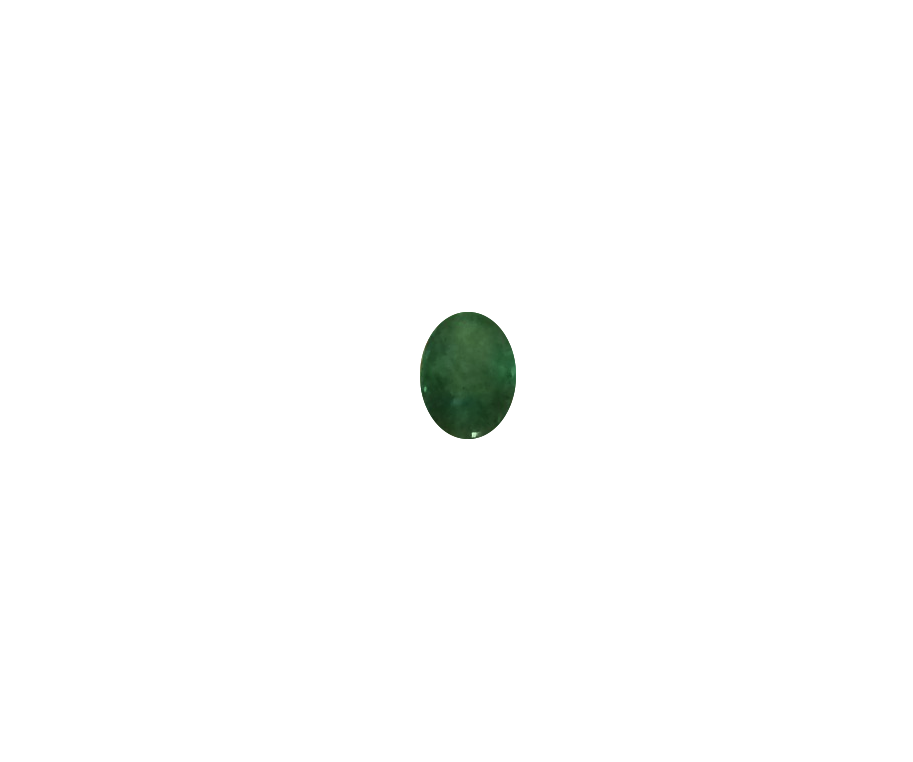 Oval-cut Loose Emerald Stone, Colour: Medium Green