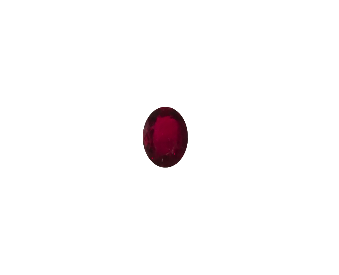 Oval-cut Loose Ruby stone, Colour: Red