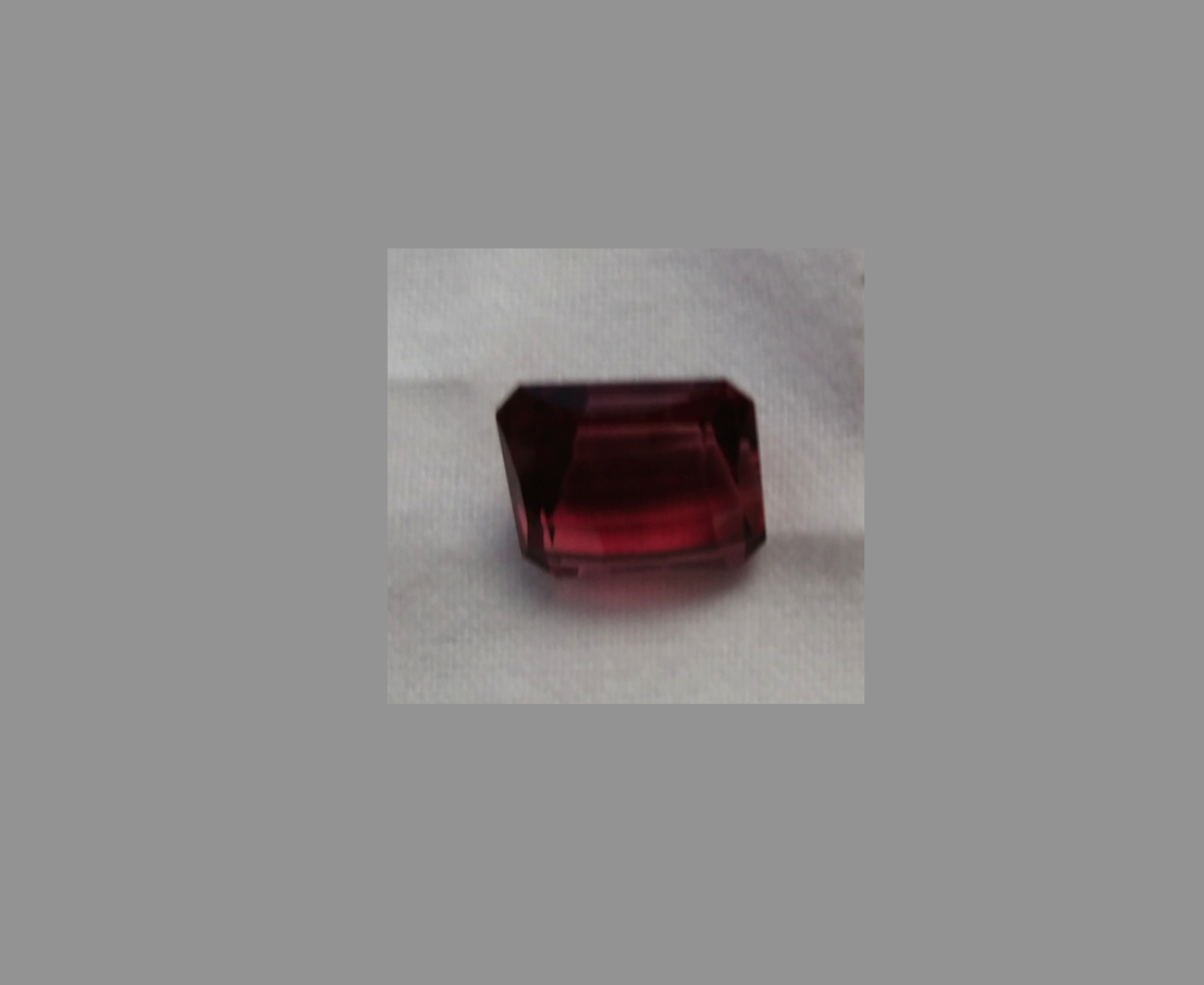 Octagon-cut Tourmaline Stone, Colour: Rose pink