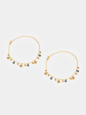 Meant to Shine Confetti Anklets in Dual Plated 925 Silver