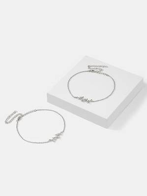 Trailing Vines Anklet in 925 Silver