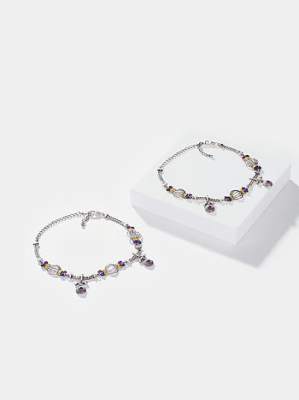 Dhol Motif Anklets in Oxidised 925 Silver